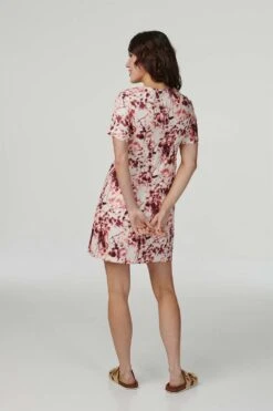 Round Neck Shift Dress -Hallmark Style D136159 CREAM 3