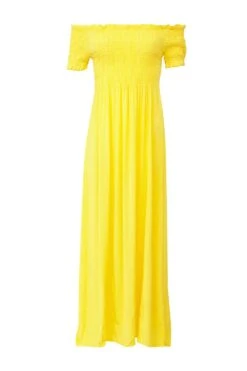 Shirred Top Maxi Dress -Hallmark Style D146515 YELLOW 5