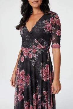 Floral Hanky Hem Wrap Dress -Hallmark Style D150806 4