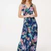 Floral Maxi Dress 1 Floral Maxi Dress -Hallmark Style D152476 MULTI NAVY 1