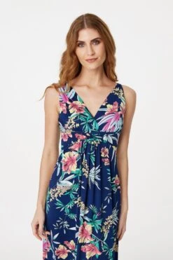 Floral Maxi Dress -Hallmark Style D152476 MULTI NAVY 2