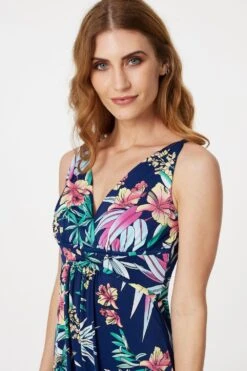 Floral Maxi Dress -Hallmark Style D152476 MULTI NAVY 3