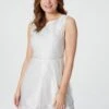 Polka Dot Sleeveless Skater Dress -Hallmark Style D152953 WHITE 2