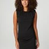 Power Shoulder Sleeveless Shift Dress -Hallmark Style D155837 BLACK 2