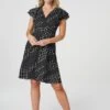 Polka Dot V-Neck Skater Dress -Hallmark Style D158405 BLACK 1 13083bfa f99c 4bbb 9861 af804de53a2b