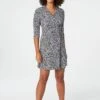 Animal Print Wrap Short Dress 2 Animal Print Wrap Short Dress -Hallmark Style D159225 BLACK AND WHITE 1