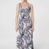 Abstract Print A-Line Maxi Dress -Hallmark Style D160204 MULTI NAVY 1