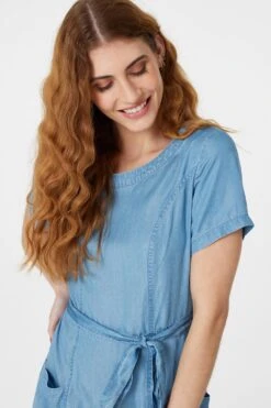 Short Sleeve Shift Dress -Hallmark Style D162838 DENIM 4