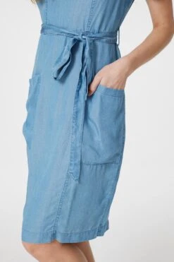 Short Sleeve Shift Dress -Hallmark Style D162838 DENIM 5