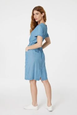 Short Sleeve Shift Dress -Hallmark Style D162838 DENIM 6