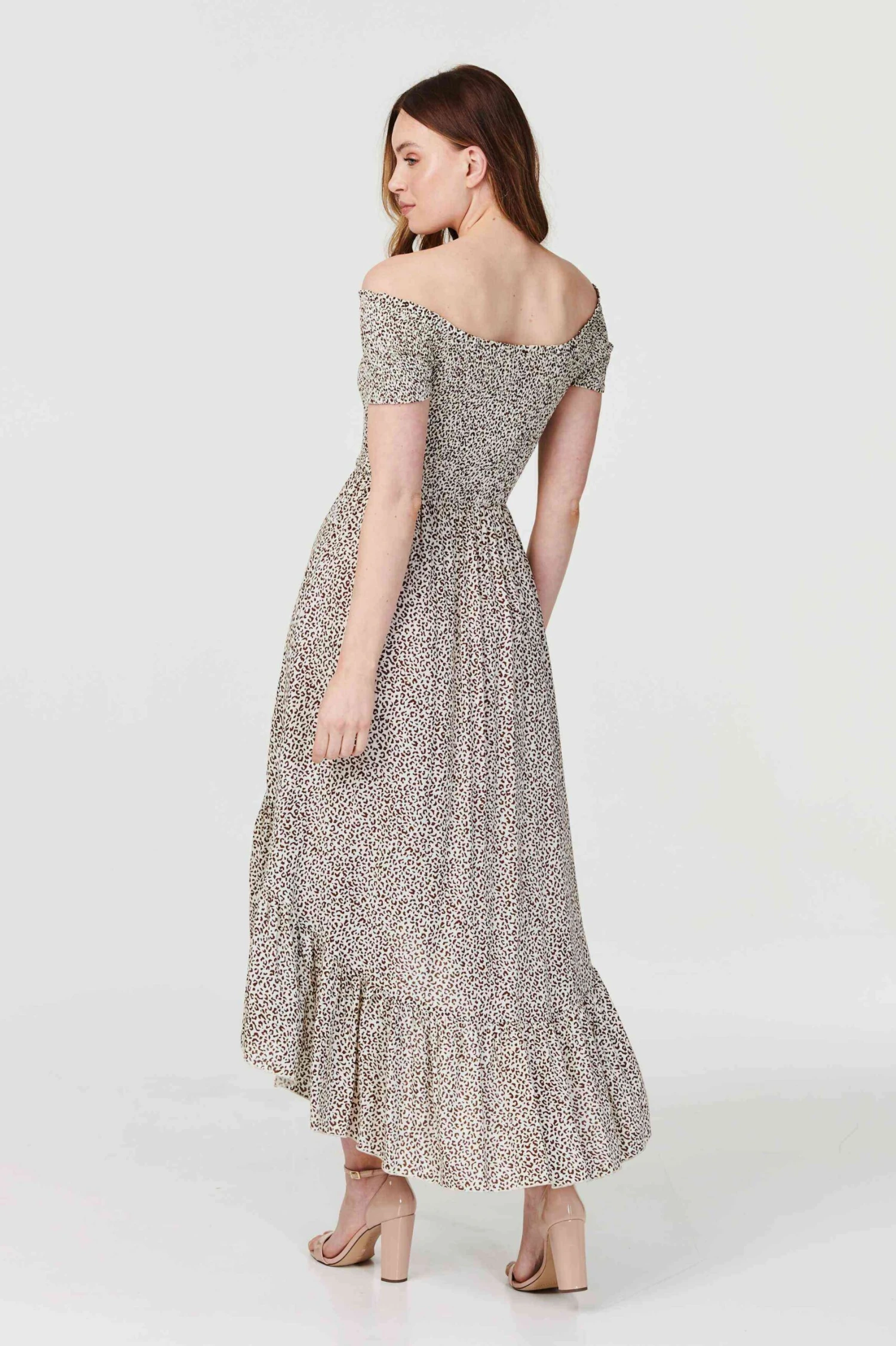 Ditsy Print Off The Shoulder Dress 6 Ditsy Print Off The Shoulder Dress - Image 4