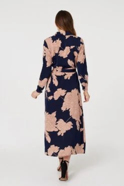 Monochrome Floral Shirt Dress -Hallmark Style D163097 MULTIPINK 6