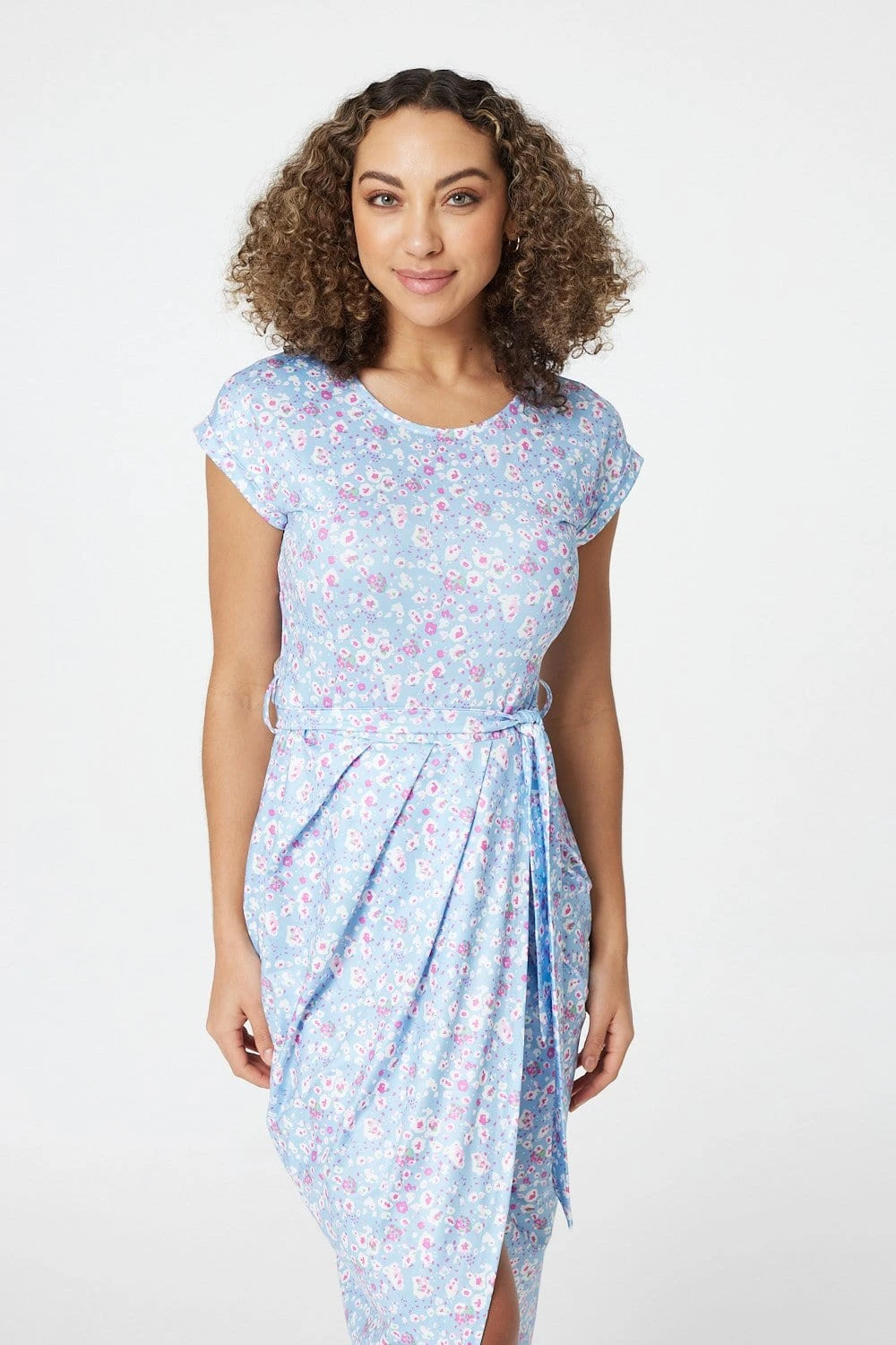 Ditsy Floral Tulip Hem Midi Dress 4 Ditsy Floral Tulip Hem Midi Dress - Image 2