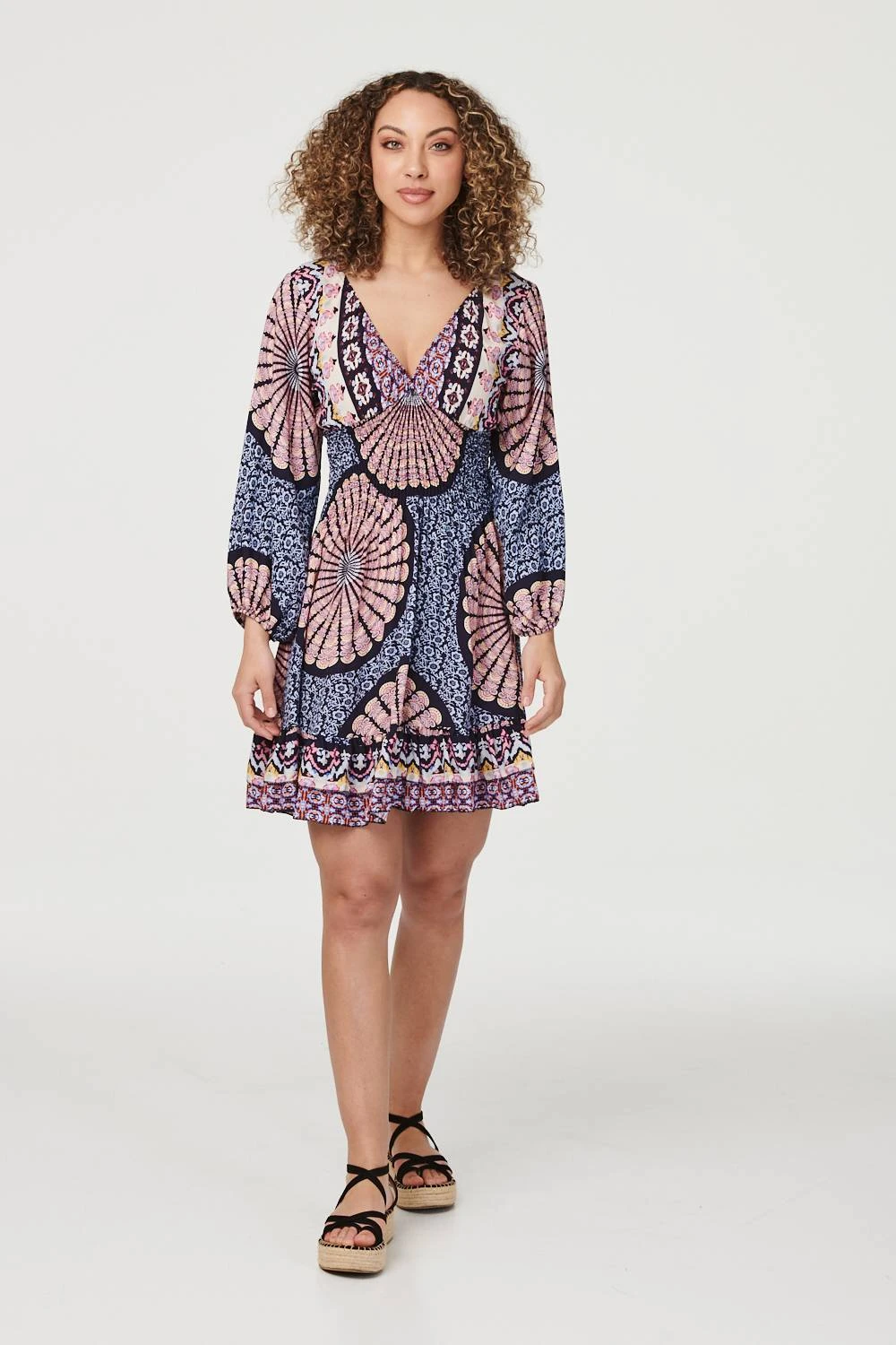 Kaleidoscope V-Neck Skater Dress 4 Kaleidoscope V-Neck Skater Dress - Image 2