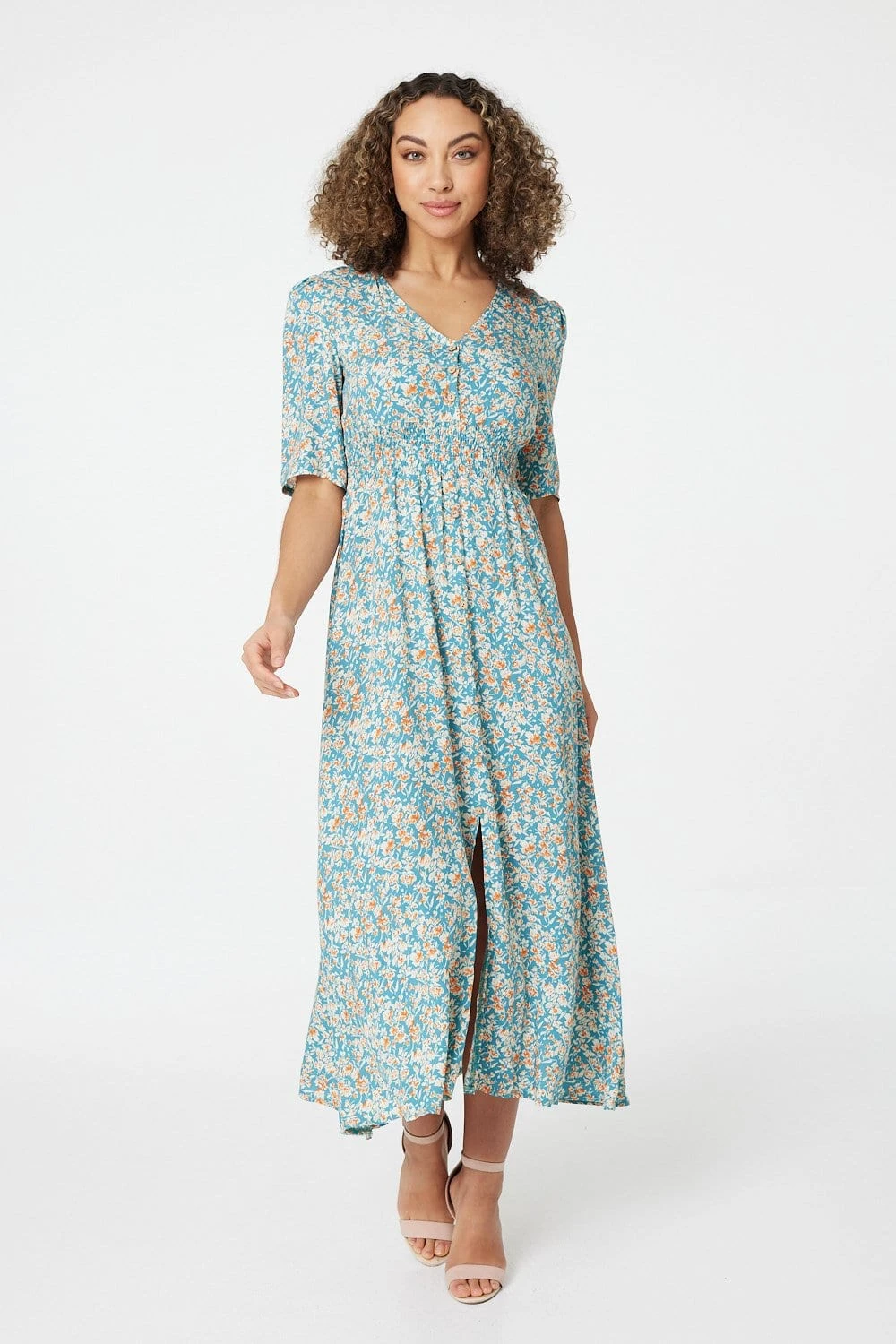 Floral 1/2 Sleeve Maxi Dress 8 Floral 1/2 Sleeve Maxi Dress - Image 6