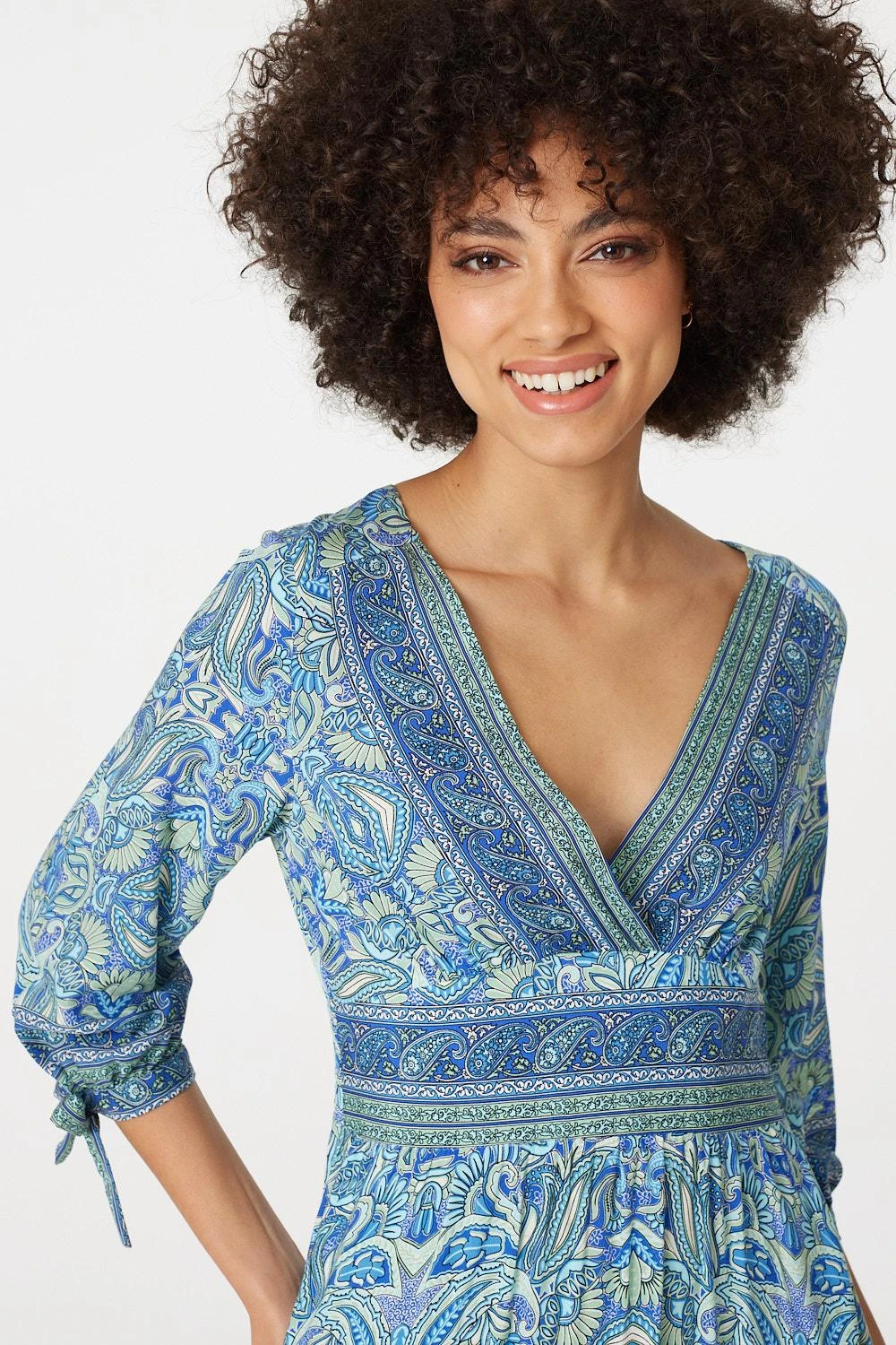 Paisley Tie Sleeve Maxi Dress 6 Paisley Tie Sleeve Maxi Dress - Image 4