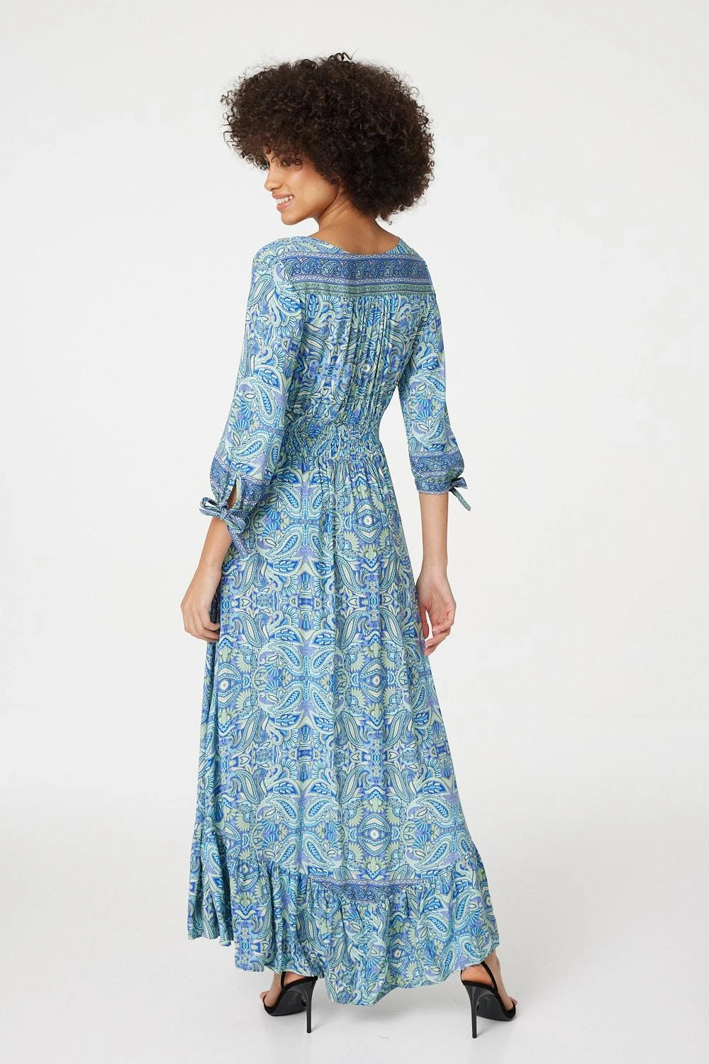 Paisley Tie Sleeve Maxi Dress 5 Paisley Tie Sleeve Maxi Dress - Image 3