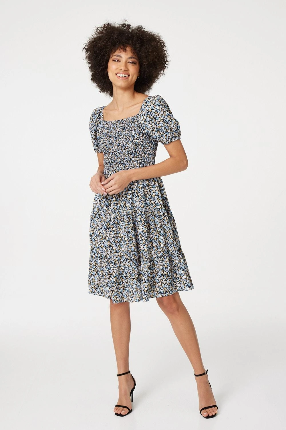 Ditsy Floral Short Smock Dress 4 Ditsy Floral Short Smock Dress - Image 2