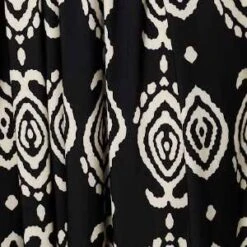 Printed 1/2 Sleeve Pleated Wrap Dress -Hallmark Style D165213 BLACKANDWHITE swatch