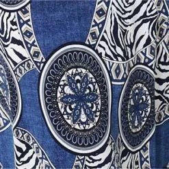 Mosaic Print Halter Neck Maxi Dress 13 Mosaic Print Halter Neck Maxi Dress -Hallmark Style D165388 MULTINAVY swatch