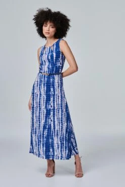Tie Dye Cut Out Maxi Dress