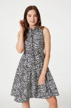 Hallmark Style 25 Printed Sleeveless Shirt Dress