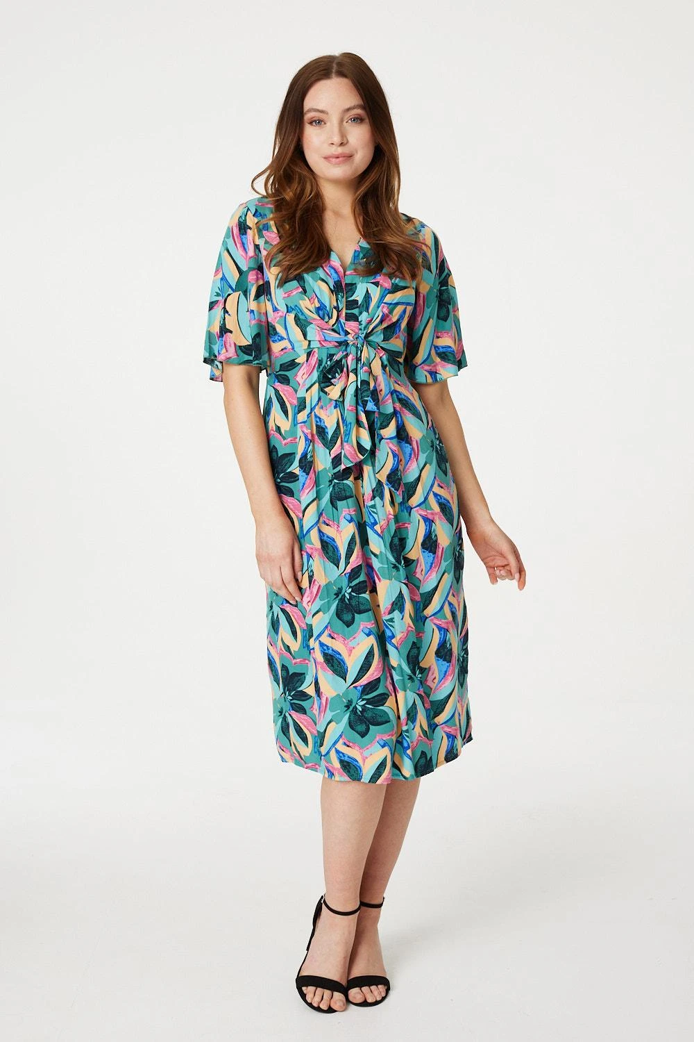 Floral Tie Front Midi Dress 3 Floral Tie Front Midi Dress