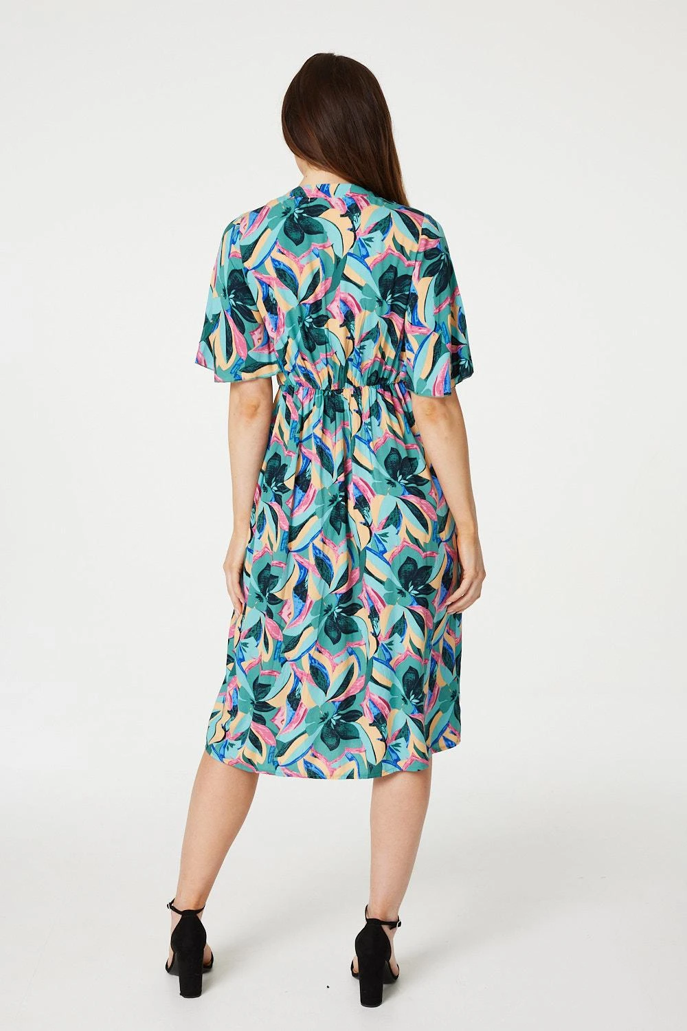 Floral Tie Front Midi Dress 5 Floral Tie Front Midi Dress - Image 3