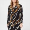 Tie Dye Long Sleeve Shirt Dress -Hallmark Style D166299 MULTI BLACK 4
