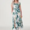 Floral Off The Shoulder Maxi Dress 1 Floral Off The Shoulder Maxi Dress -Hallmark Style D167446 MINT 2