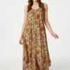 Printed Tassel Detail Maxi Dress -Hallmark Style D167783 MULTI YELLOW 1