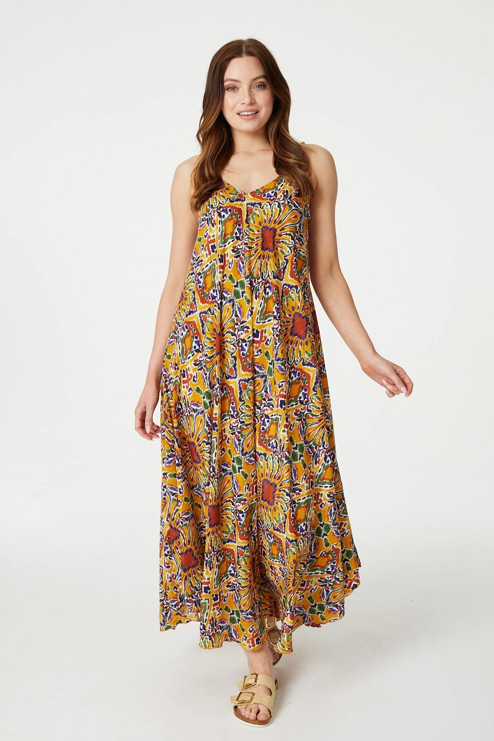 Printed Tassel Detail Maxi Dress 3 Printed Tassel Detail Maxi Dress