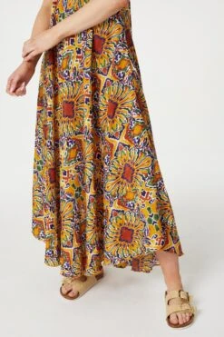 Printed Tassel Detail Maxi Dress 12 Printed Tassel Detail Maxi Dress -Hallmark Style D167783 MULTI YELLOW 5