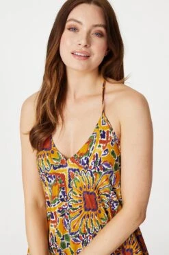 Printed Tassel Detail Maxi Dress 11 Printed Tassel Detail Maxi Dress -Hallmark Style D167783 MULTI YELLOW ALT 3