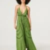 Halter Neck High Low Maxi Dress -Hallmark Style D168208 GREEN 3