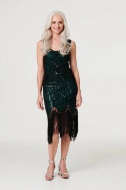 Sequin Sleeveless Flapper Dress