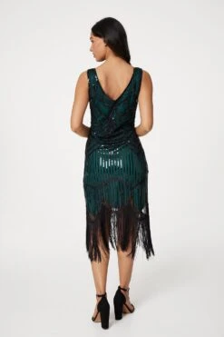 Sequin Sleeveless Flapper Dress 10 Sequin Sleeveless Flapper Dress -Hallmark Style D168308 EMERALD 7