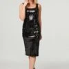 Sequin Sleeveless Shift Dress -Hallmark Style D168617 BLACK 1