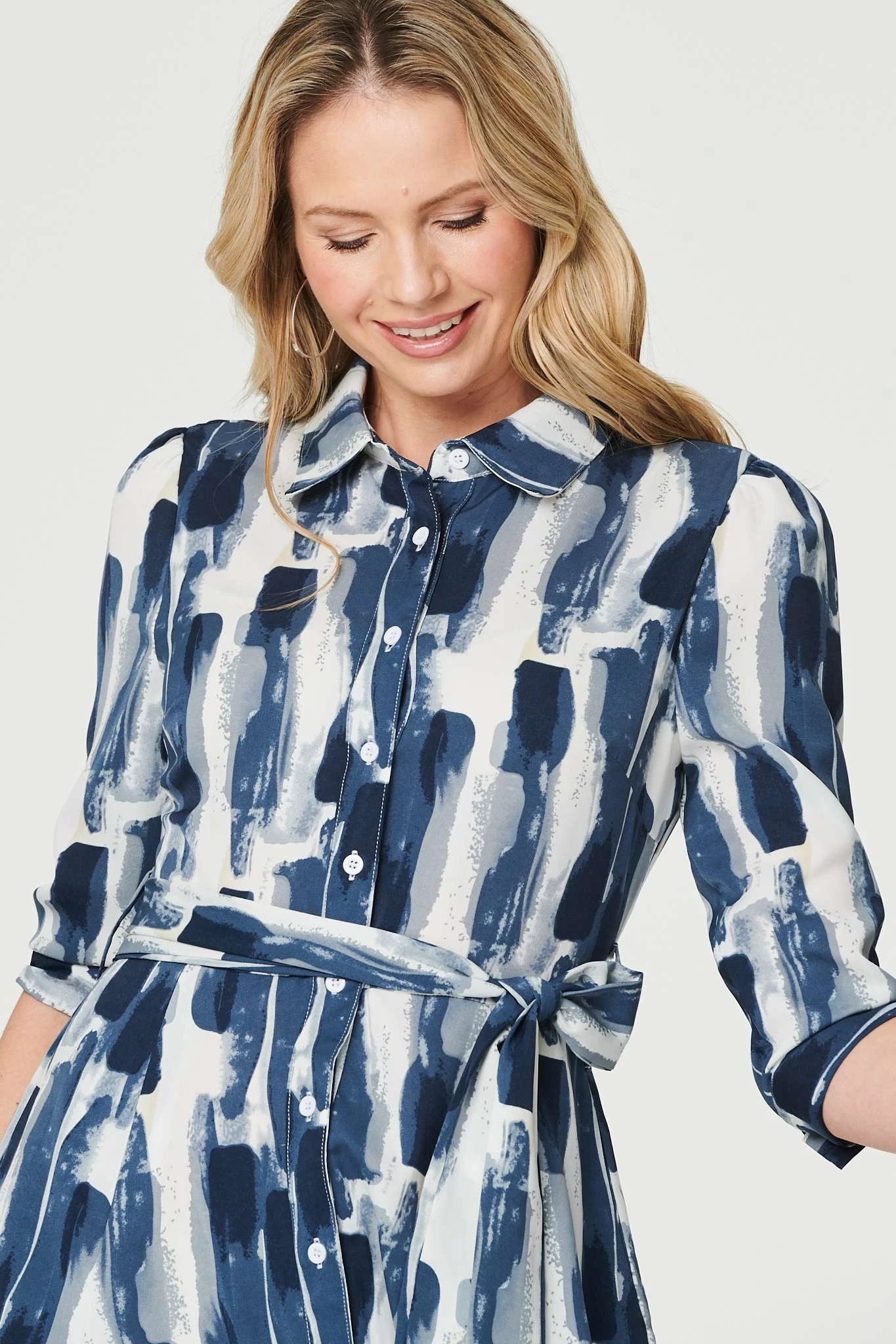 Printed Tailored Midi Shirt Dress 7 Printed Tailored Midi Shirt Dress - Image 5