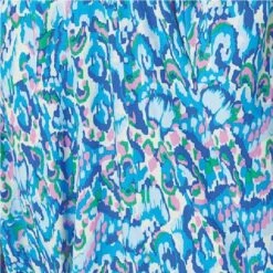 Printed Asymmetric Midi Dress -Hallmark Style D169170 MULTI BLUE swatch