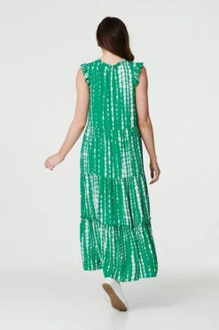 Tie Dye Sleeveless Maxi Dress 13 Tie Dye Sleeveless Maxi Dress -Hallmark Style D169775 GREEN 7
