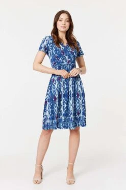 Tie Dye Faux Wrap Short Dress 14 Tie Dye Faux Wrap Short Dress -Hallmark Style D169988 MULTI BLUE 2 f85faf8b f26e 4f38 8938 5bf920ff1410