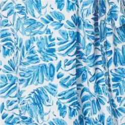 Leaf Print 1/2 Sleeve Wrap Dress -Hallmark Style D170440 BLUE swatch