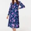 Floral Semi-Sheer Tiered Midi Dress -Hallmark Style D170706 MULTI NAVY 1 a875bcaf 9216 4d16 957d a5b4503aaa32