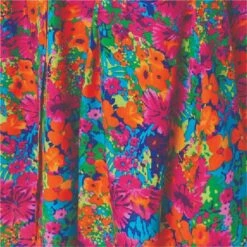 Floral V-Neck Frilled Sleeve Short Dress -Hallmark Style D171219 MULTI PINK swatch