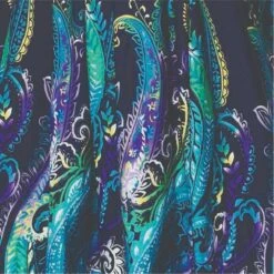 Printed Ruched Waist Midi Dress -Hallmark Style D171276 MULTI NAVY swatch