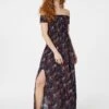 Floral Bardot Maxi Dress -Hallmark Style D501385 NAVY 1