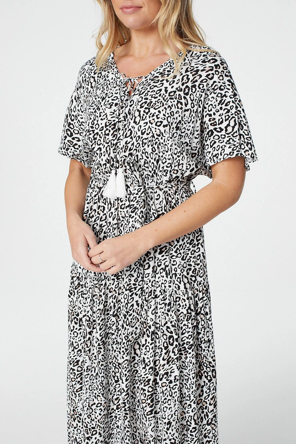 Animal Print Tie Front Maxi Dress 7 Animal Print Tie Front Maxi Dress - Image 5