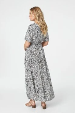 Animal Print Tie Front Maxi Dress 14 Animal Print Tie Front Maxi Dress -Hallmark Style D508129 MULTI BEIGE 6
