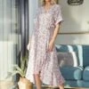 Ditsy Floral Short Sleeve Wrap Dress